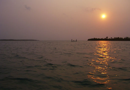 Sunrise and boat
